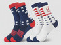 USA Flag Baseball 3D Crew Socks Show Your American Pride