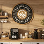 3D Coffee Corner Family Round Wood Sign, Custom Kitchen Decor
