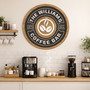 3D Coffee Corner Family Round Wood Sign, Custom Kitchen Decor