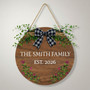 Bespoke Family Round Wood Sign, Heart of the Home Plaque