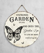 Butterfly Garden Family Round Wood Sign, Personalized Wall Art
