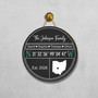 Custom GPS Family Round Wood Sign, Where Our Story Began