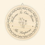 Floral Entryway Family Round Wood Sign, Personalized Home Decor