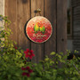 Lovebirds Family Round Wood Sign, Custom Name & Year Decor
