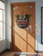 A Warm Welcome Awaits Custom Teacher Round Wood Sign Gift