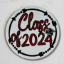 Celebrate the Senior 2024 Graduation Round Wood Sign Door Hanger
