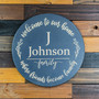 Custom Family Round Wood Sign, Bonds of Kinship Home Decor