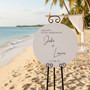 Custom Name Circle Heartfelt Wedding Round Wood Sign Welcome Decor