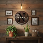 Custom Name & Date Family Round Wood Sign, Meaningful Gift