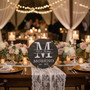 Established Family Monogram Unique Wedding Round Wood Sign Gift