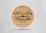 Eternal Love Mr and Mrs Wedding Round Wood Sign Ceremony Decor