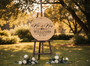 Eternal Love Mr and Mrs Wedding Round Wood Sign Ceremony Decor