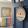 Inspire Learning Teacher Round Wood Sign Custom Classroom Decor
