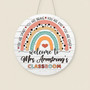 Inspiring Classroom Welcome Teacher Round Wood Sign Gift