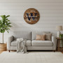 Personalized Family Monogram Round Wood Sign, Home Wall Decor