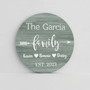 Personalized Family Name Round Wood Sign Custom Est Date Home Decor
