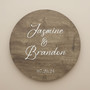 Rustic Charm Wooden Wedding Round Wood Sign for Ceremony Decor