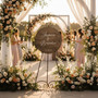 Rustic Charm Wooden Wedding Round Wood Sign for Ceremony Decor