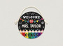 Warm Classroom Welcome Teacher Round Wood Sign Custom Decor