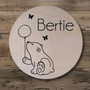 Adorable Bear Nursery Round Wood Sign Custom Name Wall Art