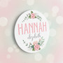 Blossoming Dreams Floral Custom Nursery Round Wood Sign
