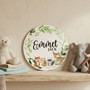 Capture Babys First Hello Woodland Animal Round Wood Sign