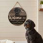 Cherished First Greet Woodland Animal Round Wood Sign
