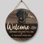 Cherished First Greet Woodland Animal Round Wood Sign