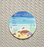 Coastal Seaside Vibes Ocean Theme Nursery Round Wood Sign