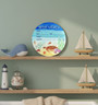 Coastal Seaside Vibes Ocean Theme Nursery Round Wood Sign
