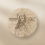 Custom Graduation Round Wood Sign Line Art Portrait Keepsake