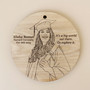 Custom Graduation Round Wood Sign Line Art Portrait Keepsake
