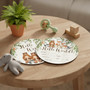 Forest Animal Birth Stat Keepsake Nursery Round Wood Sign