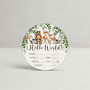 Forest Animal Birth Stat Keepsake Nursery Round Wood Sign