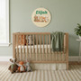 Forest Bear Fox and Bunny Friends Nursery Round Wood Sign