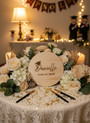 Honoring Their Milestone Custom Name Graduation Round Wood Sign