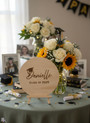 Honoring Their Milestone Custom Name Graduation Round Wood Sign