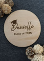 Honoring Their Milestone Custom Name Graduation Round Wood Sign