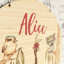 Kangaroo Custom Name Australian Animal Round Wood Sign Decor