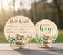 Kawaii Wild Woodland Animal Welcome Nursery Round Wood Sign