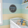 Nursery Round Wood Sign Personalized Name Decor for Kids Rooms