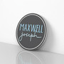 Nursery Round Wood Sign Personalized Name Decor for Kids Rooms