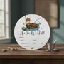Our Greatest Catch Fishing Theme Nursery Round Wood Sign