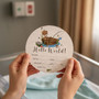 Our Greatest Catch Fishing Theme Nursery Round Wood Sign