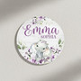 Personalized Elephant Nursery Animal Round Wood Sign