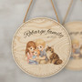 Personalized Family Name, Welcome Nursery Round Wood Sign