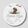 Personalized Nursery Animal Round Wood Sign Baby Stats