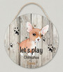Pet Love Unique Animal Round Wood Sign Welcome Decor