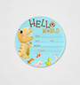 Roaring Into Life Dinosaur Nursery Round Wood Sign for Baby