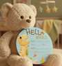 Roaring Into Life Dinosaur Nursery Round Wood Sign for Baby